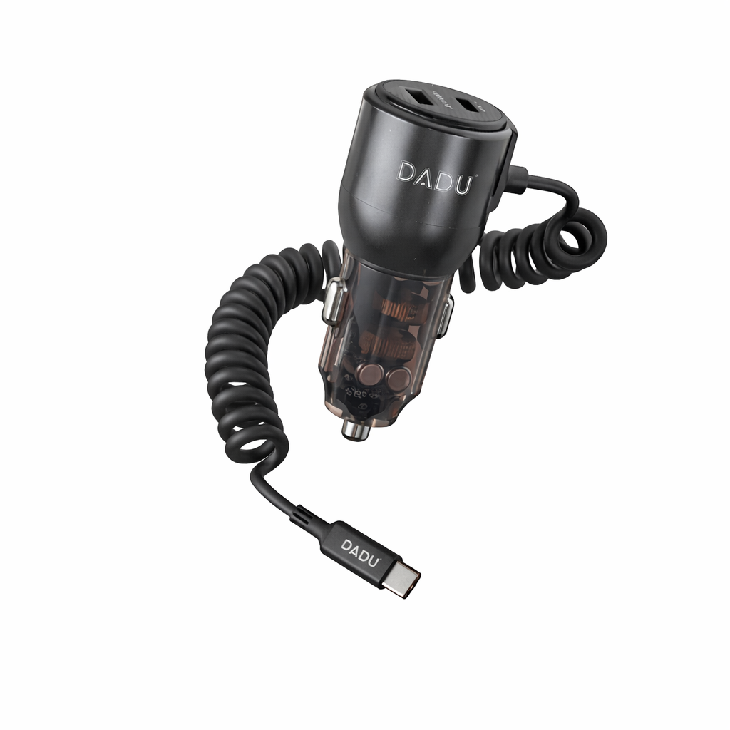 DADU 100W CAR CHARGER WITH TYPE-C CABLE ATTACHED 2 PD